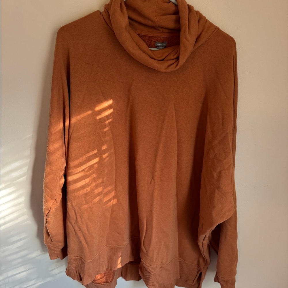 Aerie Warm Cowl Neck Sweatshirt in Rust